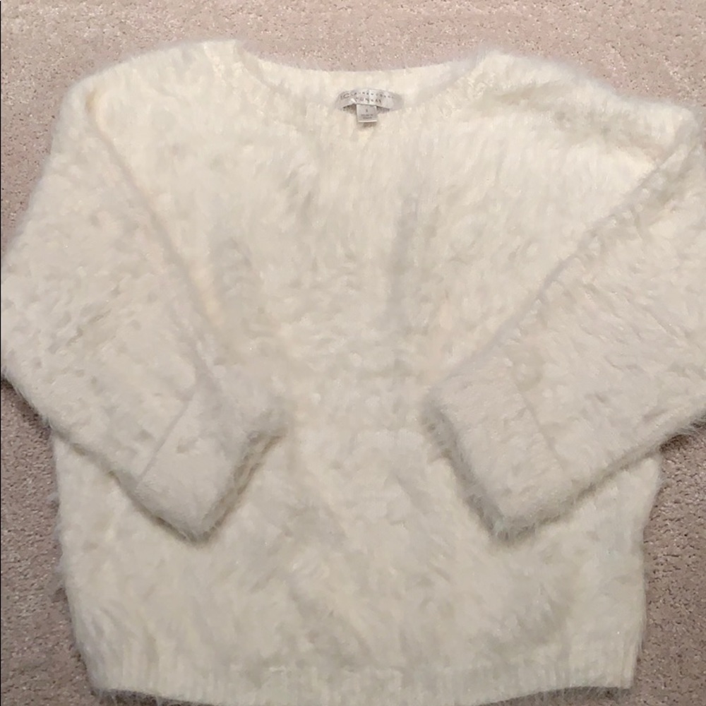 Lauren Conrad- Cream color fuzzy sweater